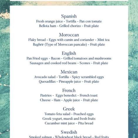 Food onboard Kokonut’s Wally # 2