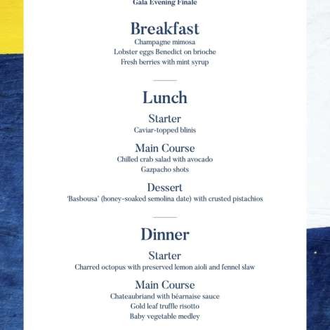 Food onboard New Star # 8